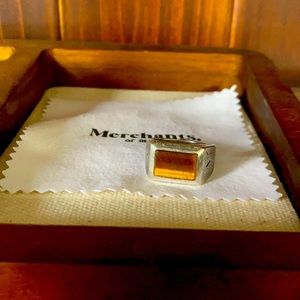 Tigers Eye Silver Signet Ring